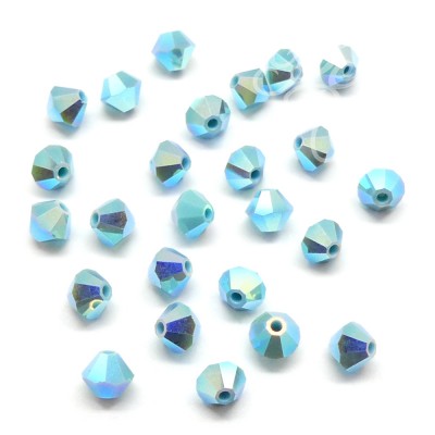Bicone 4 - Turquoise AB2x (25 pces)