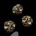 Boule filigrane dorée avec cristaux Swarovski 