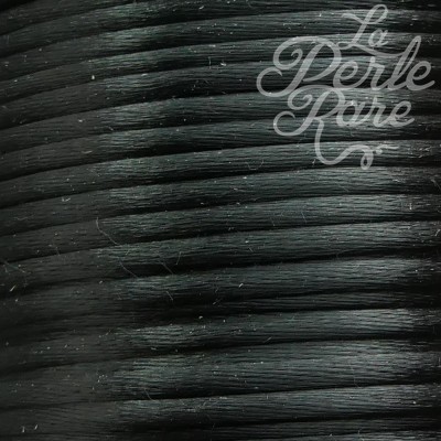Cordon de satin - Noir 3 mm (à la pièce)