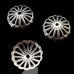 Couvre-Perle Style Bali 13 mm - Argenté (5 pces)