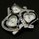 Face de montre coeur en acier inoxydable (à la pièce)