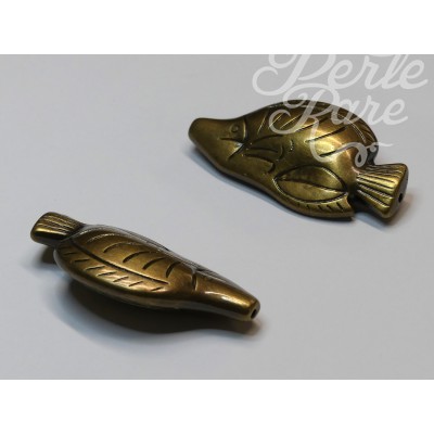 Perles en plastique CCB " Poisson" - Bronze antique - 1 pièce