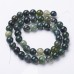 Ronde 8 - Agate mousse naturelle - Vert (10 pces)