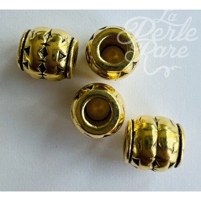Perle baril avec gros trou (10 pces)