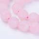 Ronde 8 - Quartz rose naturelle givrée - (10 pces)